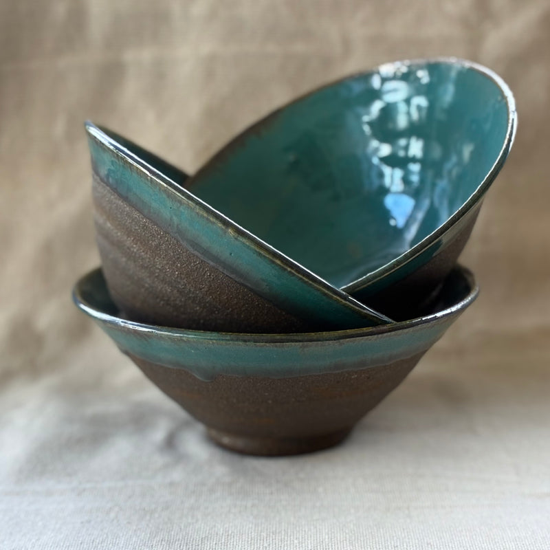 Blue Landscape Serving Bowl, shipped worldwide from Kyoto