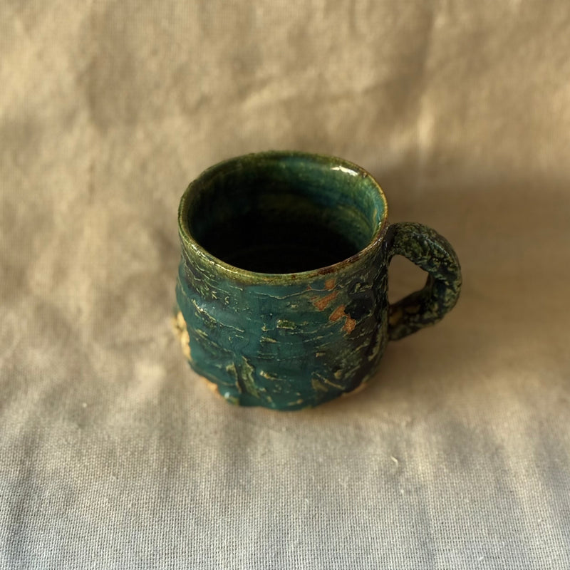 Blue mug from Miyazaki, handmade in Japan