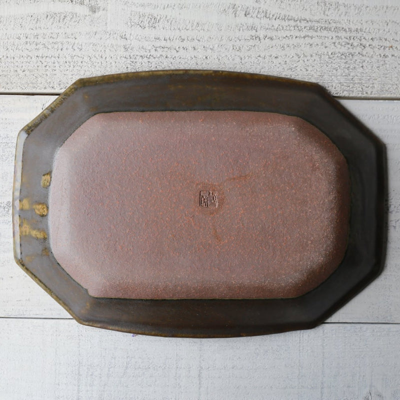 Rust Glaze Octagonal Deep Bowl (Large)