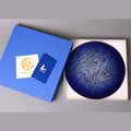 Yoake Blue Wave Flat Plate, Gift Boxed — Seto. Handmade Seto ware from Japan.