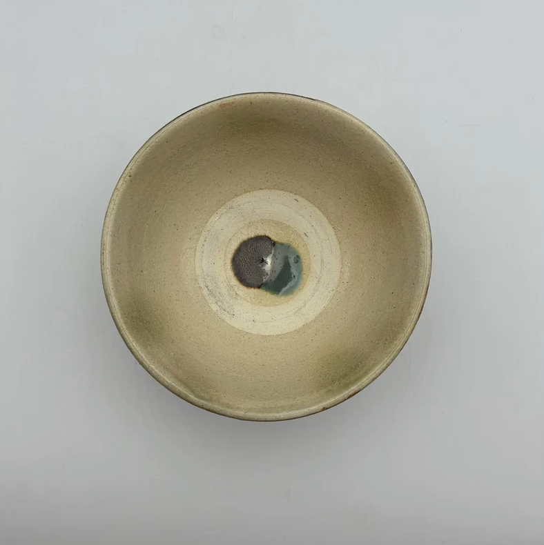Handmade Okinawa ware bowl, one of a kind