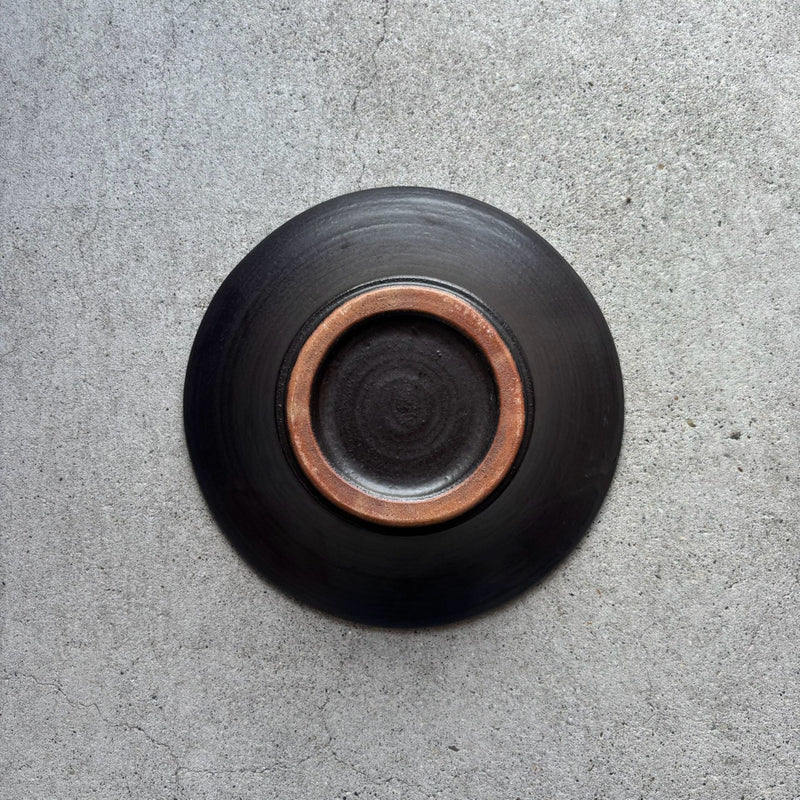 Black Matte Shinogi 7-Sun Flat Bowl