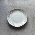 White matte round hirarin plate large