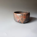 Inbe-de Black Matcha Chawan No.2 — Bizen. Handmade Bizen ware from Japan.