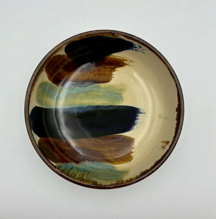 Line Motif Bowl, 7-sun — Okinawa. Handmade Okinawa ware from Japan.
