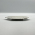 Celadon (pale blue-white porcelain) Small Plate with Karakusa (Arabesque) and Lobed Petal Design