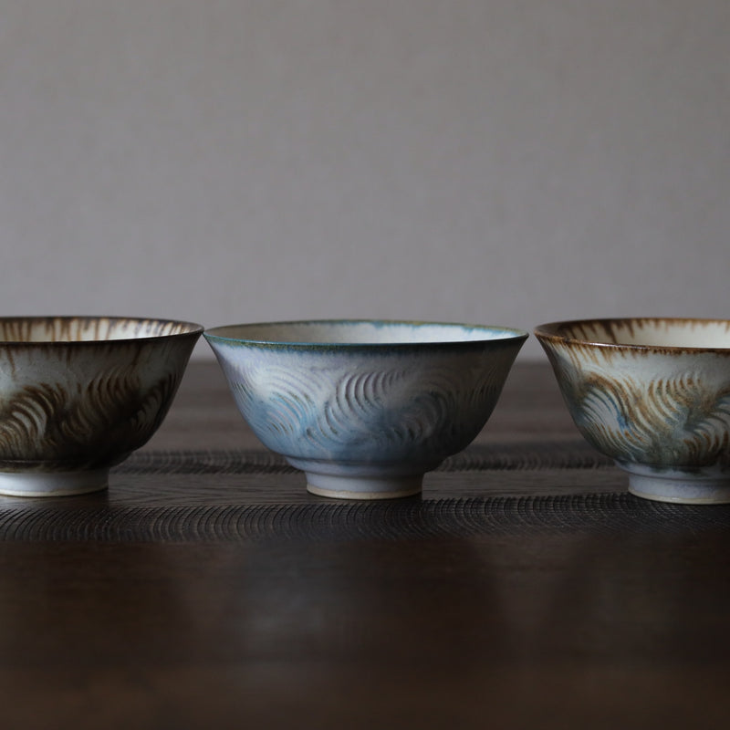 Brown bowl from Kyoto, handmade in Japan