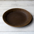 Rust Glaze Ruffle Plate L