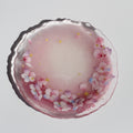 Golden Sakura Blossom Flurry Glass Round Plate