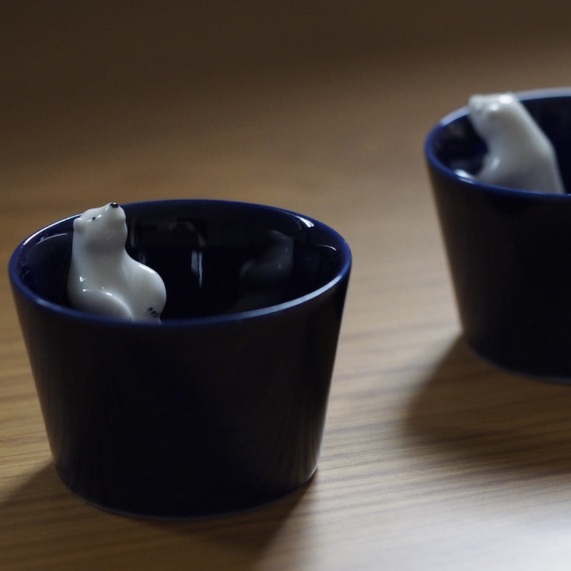 Polar Bear Sake Cup – No. 2 (Blue)