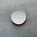 5-sun plate, 5-sun hand-carved plate, white