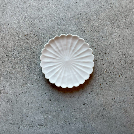 5-sun plate, 5-sun hand-carved plate, white