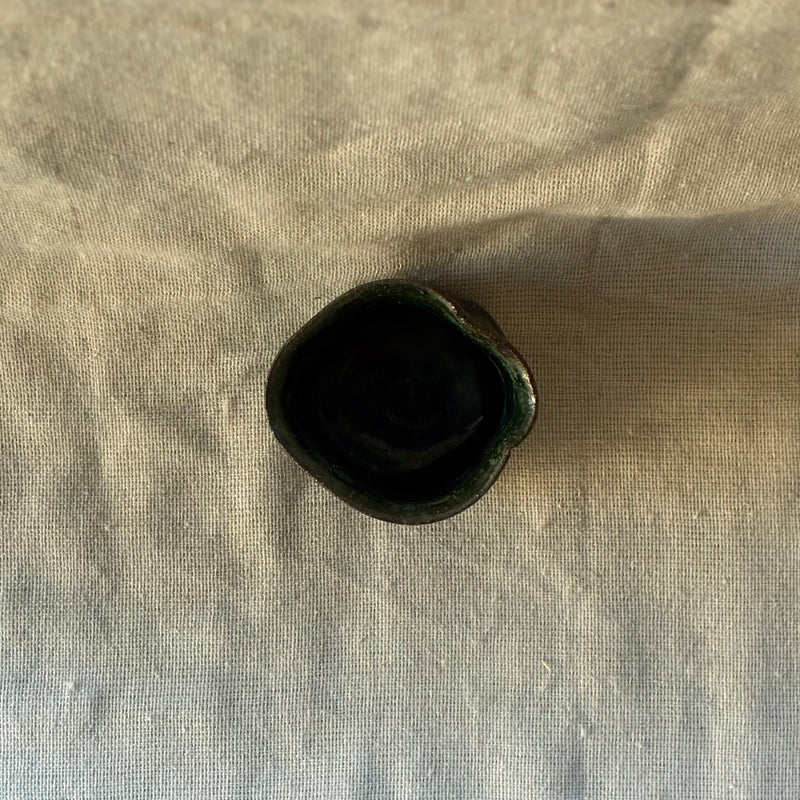 Handmade Miyazaki ware sake cup, one of a kind