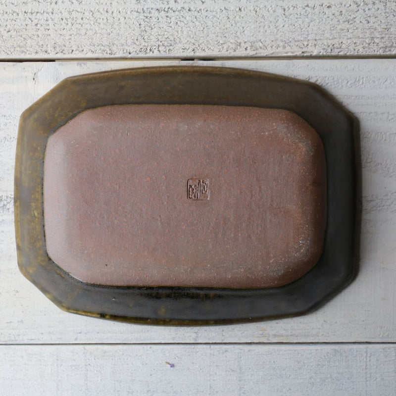 Rust Glaze Small Octagonal Deep Bowl