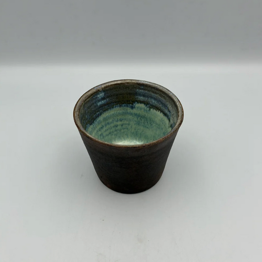 Brown Free Cup — dango. Handmade Okinawa ware from Japan.