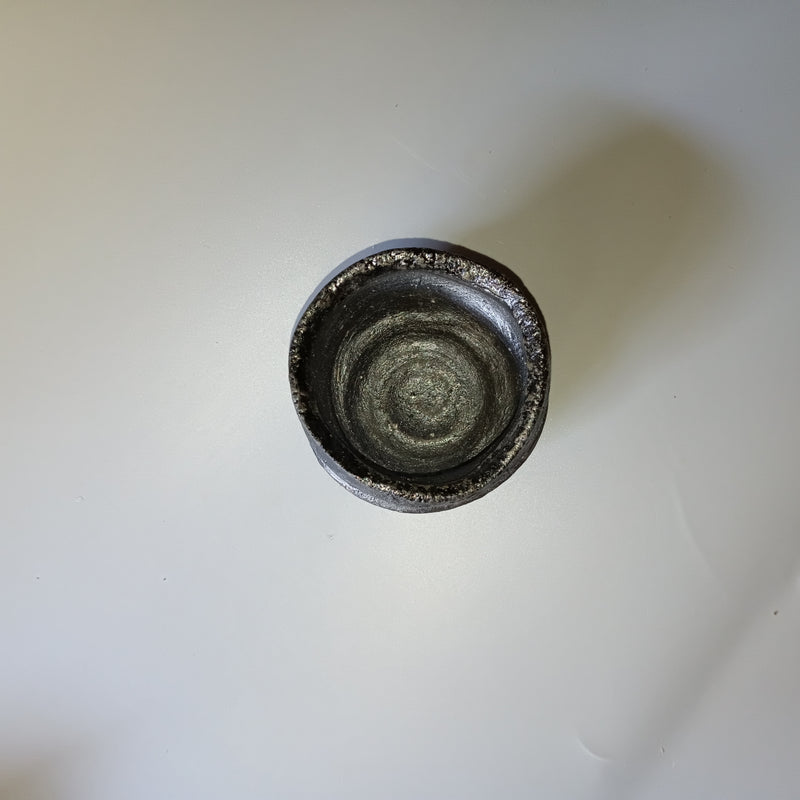 Handmade Bizen ware sake cup, one of a kind