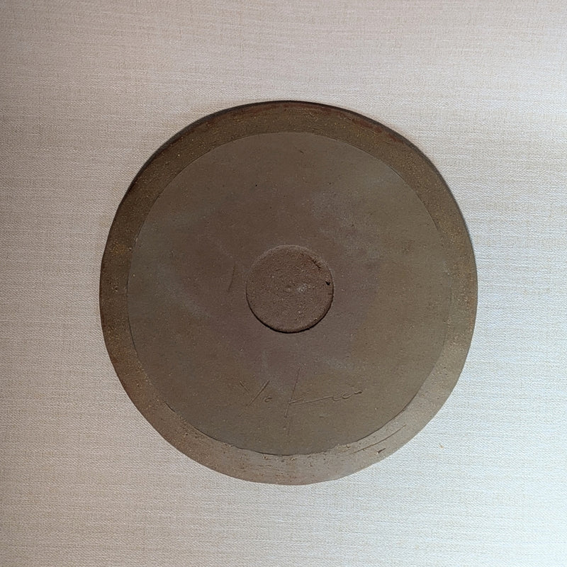 Bizen ware plate made by hand in Bizen, Japan