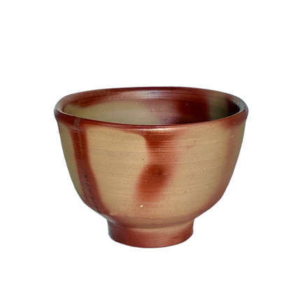 藤原啓　作　備前緋襷茶盌
