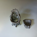 Hikidashi-guro Skull Sake Cup — Bizen Ware, shipped worldwide from Kyoto