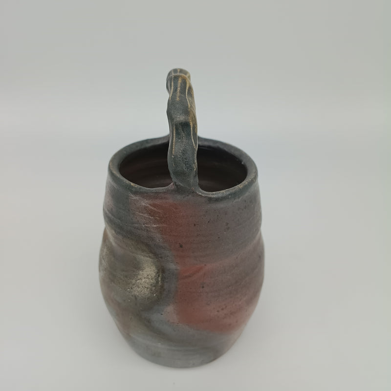 備前燒 棧切 提樑花器 No.1