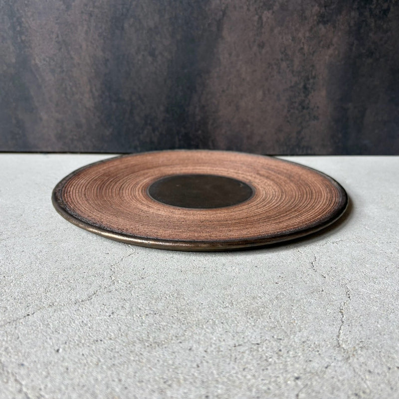 Handmade Kasama ware plate, one of a kind