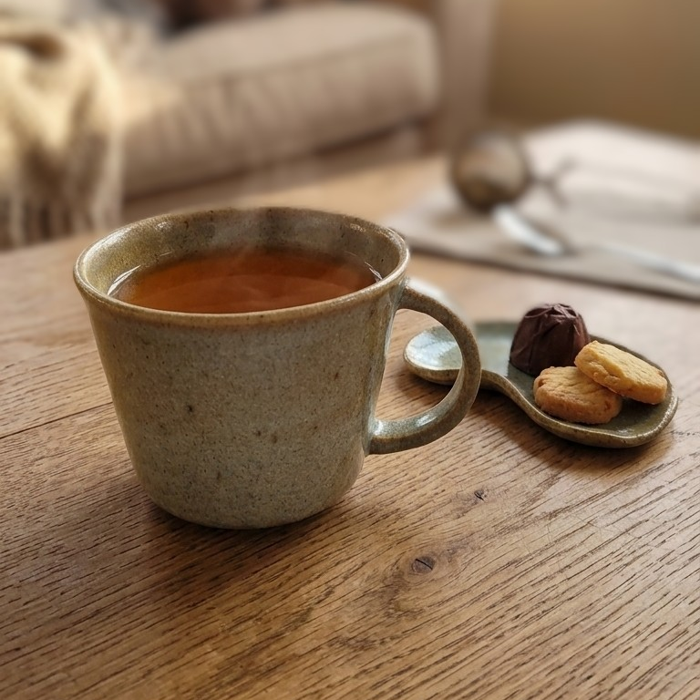 Small mug with pine ash glaze