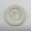 Celadon White Porcelain, Arabesque Flower-shaped Rimmed Plate