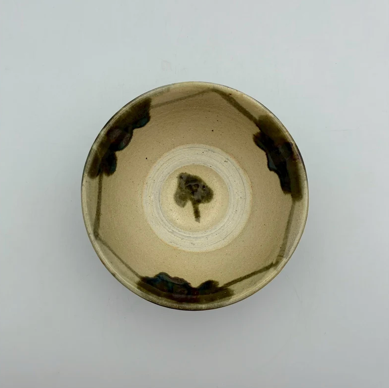 Handmade Okinawa ware bowl, one of a kind