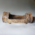 Hikidashi-guro Bamboo Plate — Bizen Ware. Handmade Bizen ware from Japan.