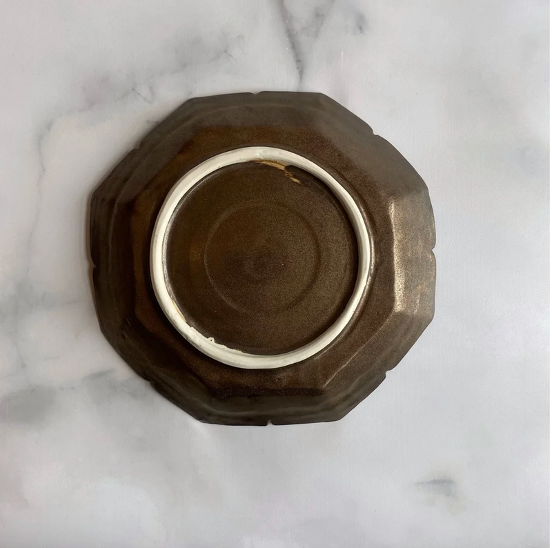 Bronze glaze, Hana Shippo 7-inch plate