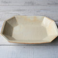 Iron oxide glaze, octagonal deep bowl, large