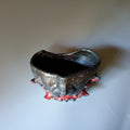 Black teacup from Bizen, handmade in Japan
