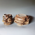 Japanese brown sake cup from Bizen — Bizen ware