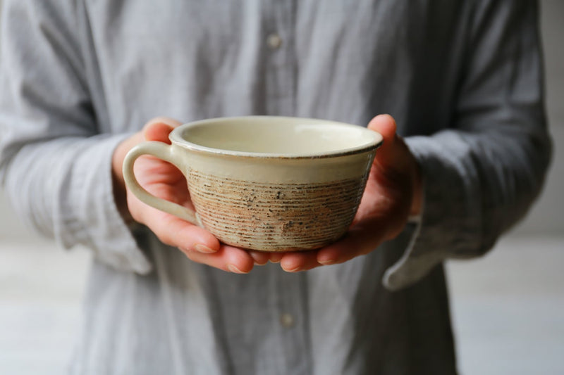 Fuchiara Oubori Handled Straight-Sided Soup Cup