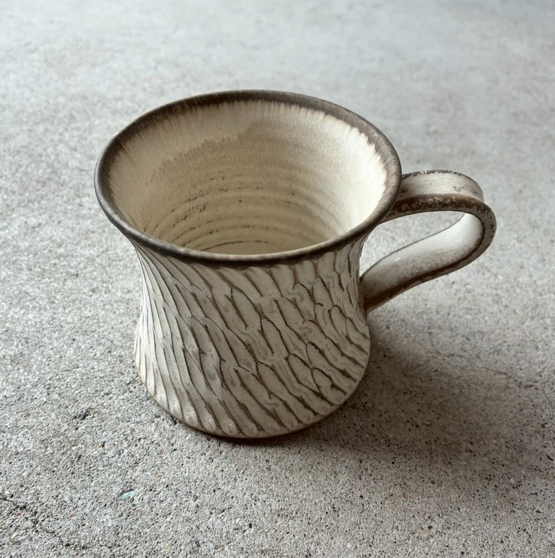 Shinogi Indented Mug White