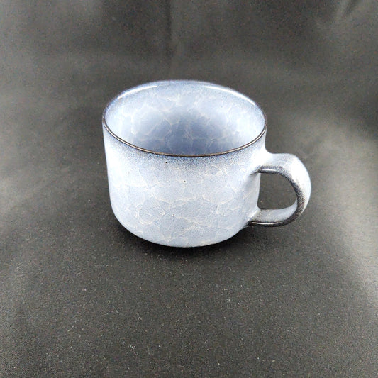 Ice-Crackle Coffee Cup, Medium — Jellyfish Lilac. Handmade Kyoto ware from Japan.