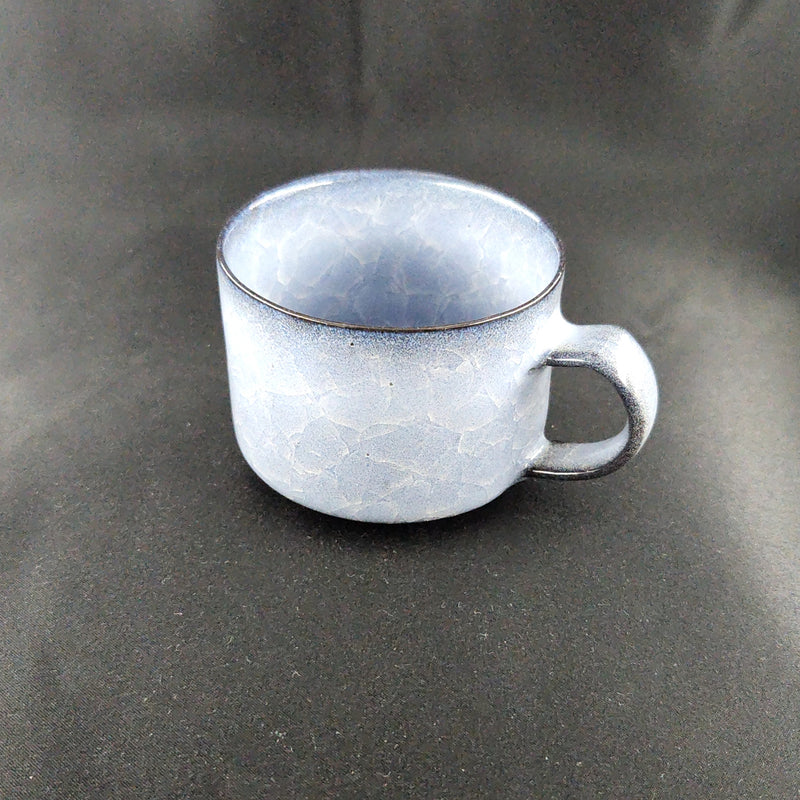 Ice-Crackle Coffee Cup, Medium — Jellyfish Lilac. Handmade Kyoto ware from Japan.