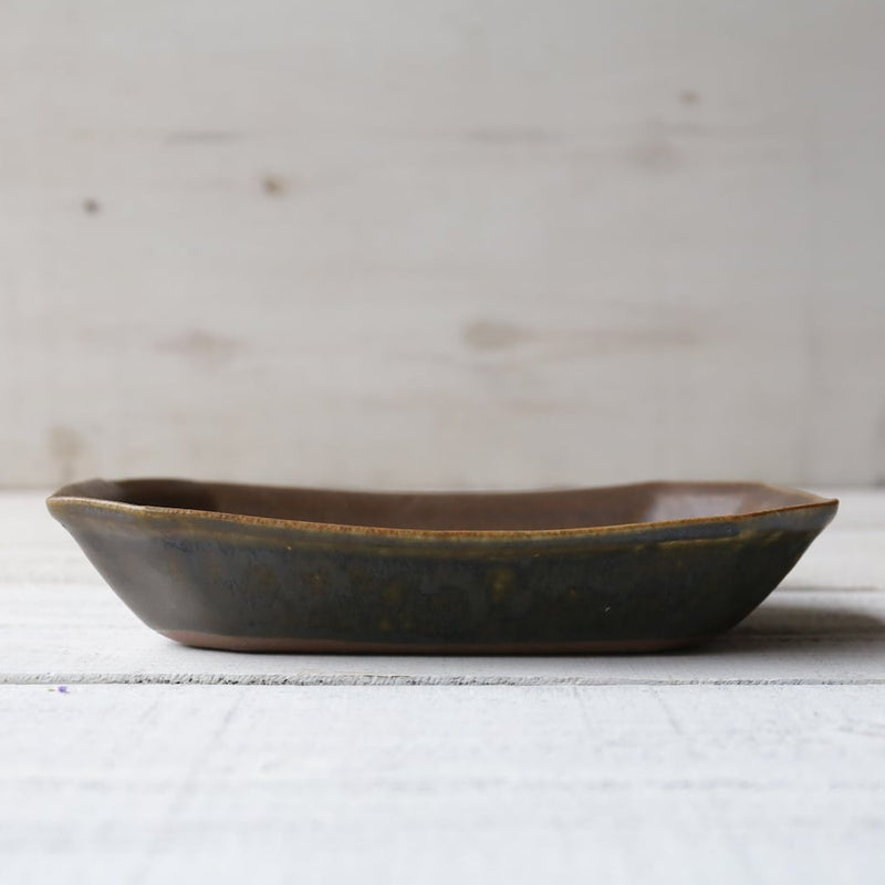 Rust Glaze Small Octagonal Deep Bowl