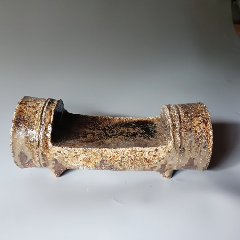 Black plate from Bizen, handmade in Japan