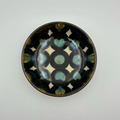 Blue-Green Dot Bowl, 6-sun — Okinawa. Handmade Okinawa ware from Japan.