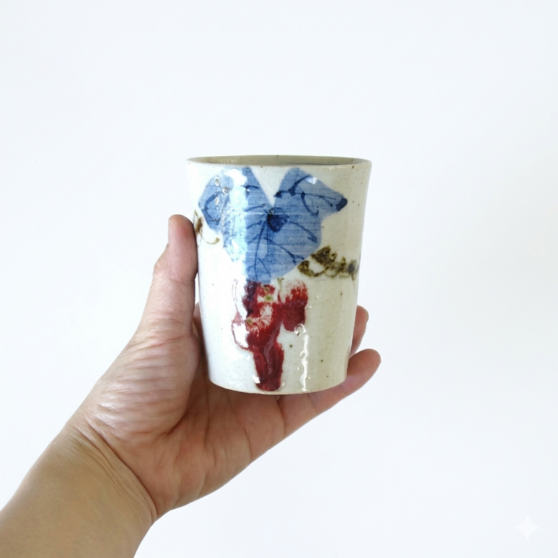 White teacup from Tokyo, handmade in Japan