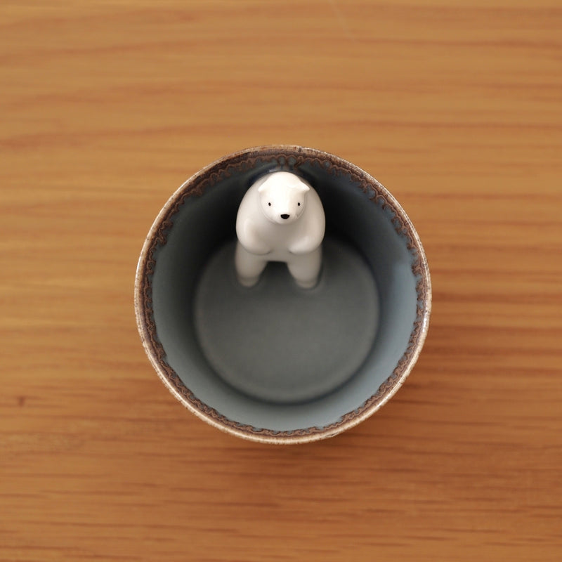 Polar Bear Sake Cup - No. 2 (Grey)