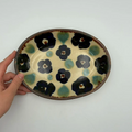 Handmade Okinawa ware plate, one of a kind