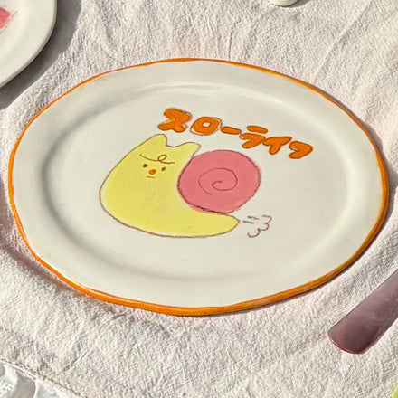 スローライフなかたつむり　オーバル小皿