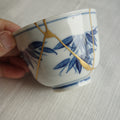 Meiji era Kintsugi Imari teacup (bamboo pattern)