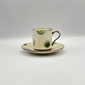 Cup & Saucer, Shikwasa — Okinawa. Handmade Okinawa ware from Japan.