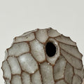 Brown flower vase from Seto, handmade in Japan