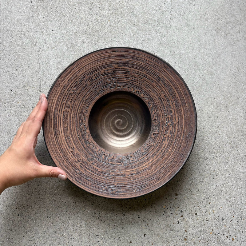 Kasama ware plate made by hand in Kasama, Japan