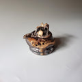 Inbe-de Black Dragon Hohin Teapot — Bizen Ware. Handmade Bizen ware from Japan.