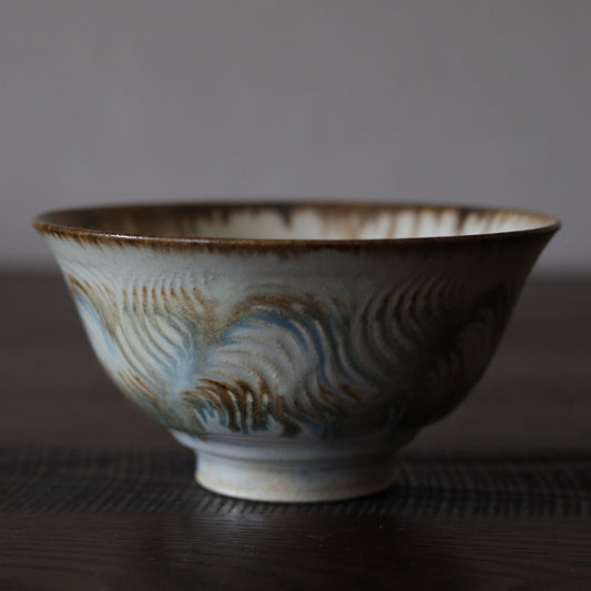 Rice Bowl — Ooze Melt. Handmade Kyoto ware from Japan.